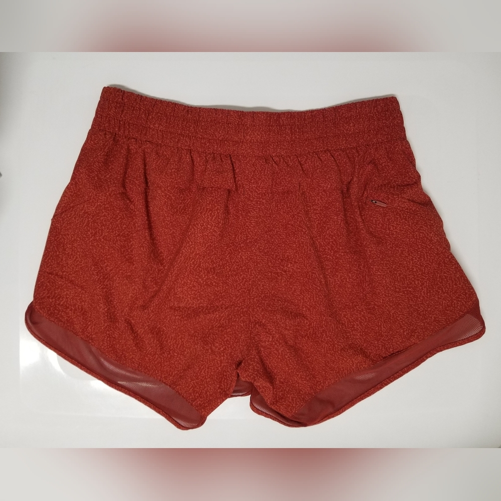 Athleta Mesh Racer 4" Run Shorts in Burnt Orange Sz XS - Picture 5 of 14